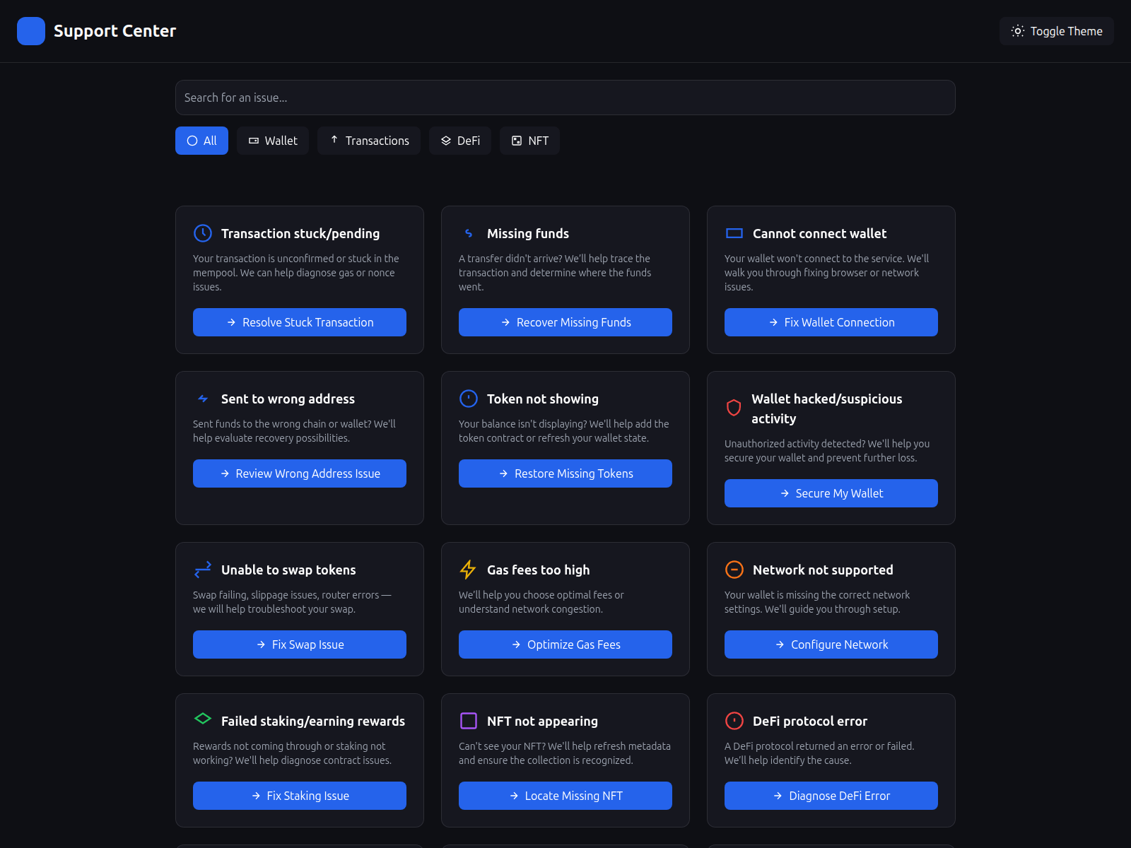 Screenshot of walletsupport.live