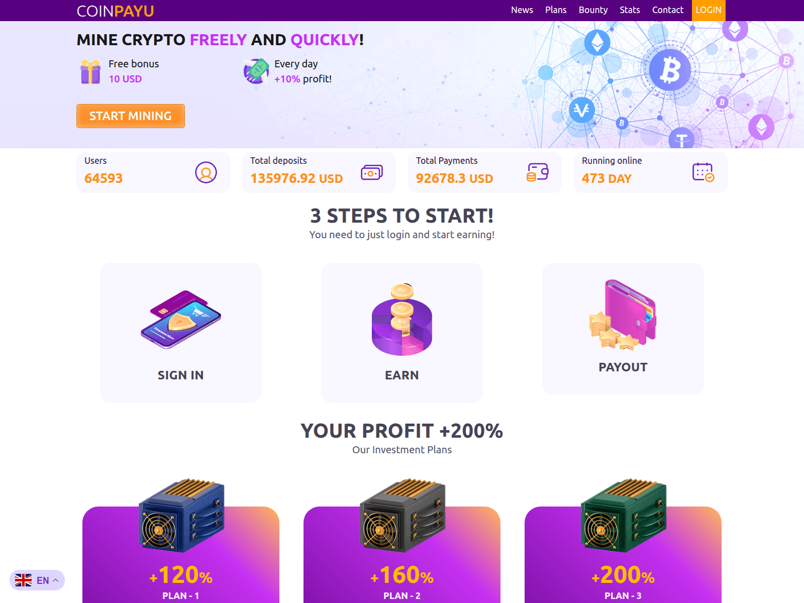 Screenshot of coinpayu.pro
