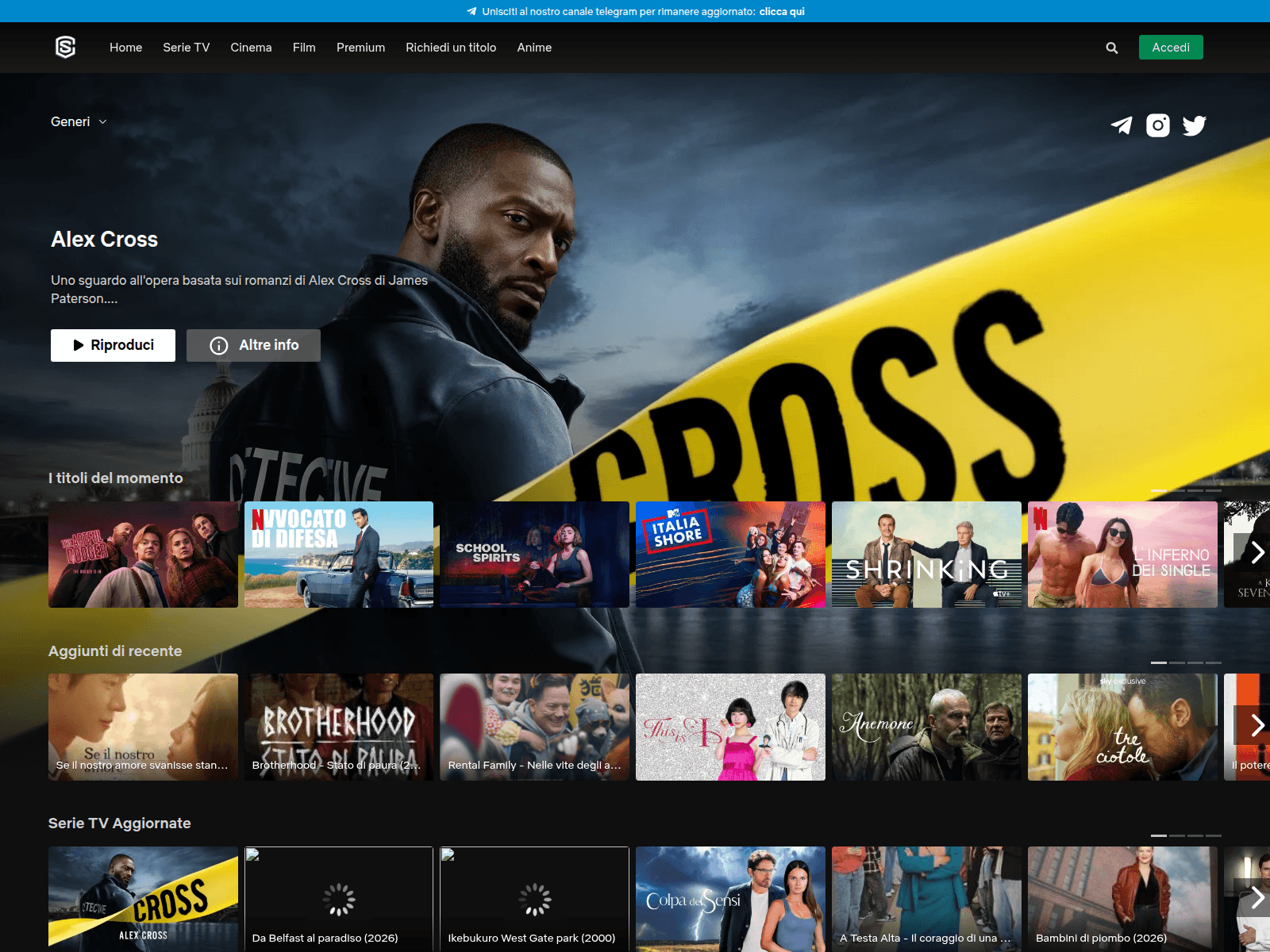 Screenshot of streamingcommunity.plumbing