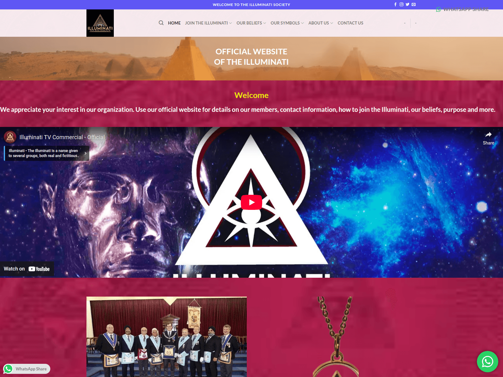 Screenshot of illuminatisecretesociety.site