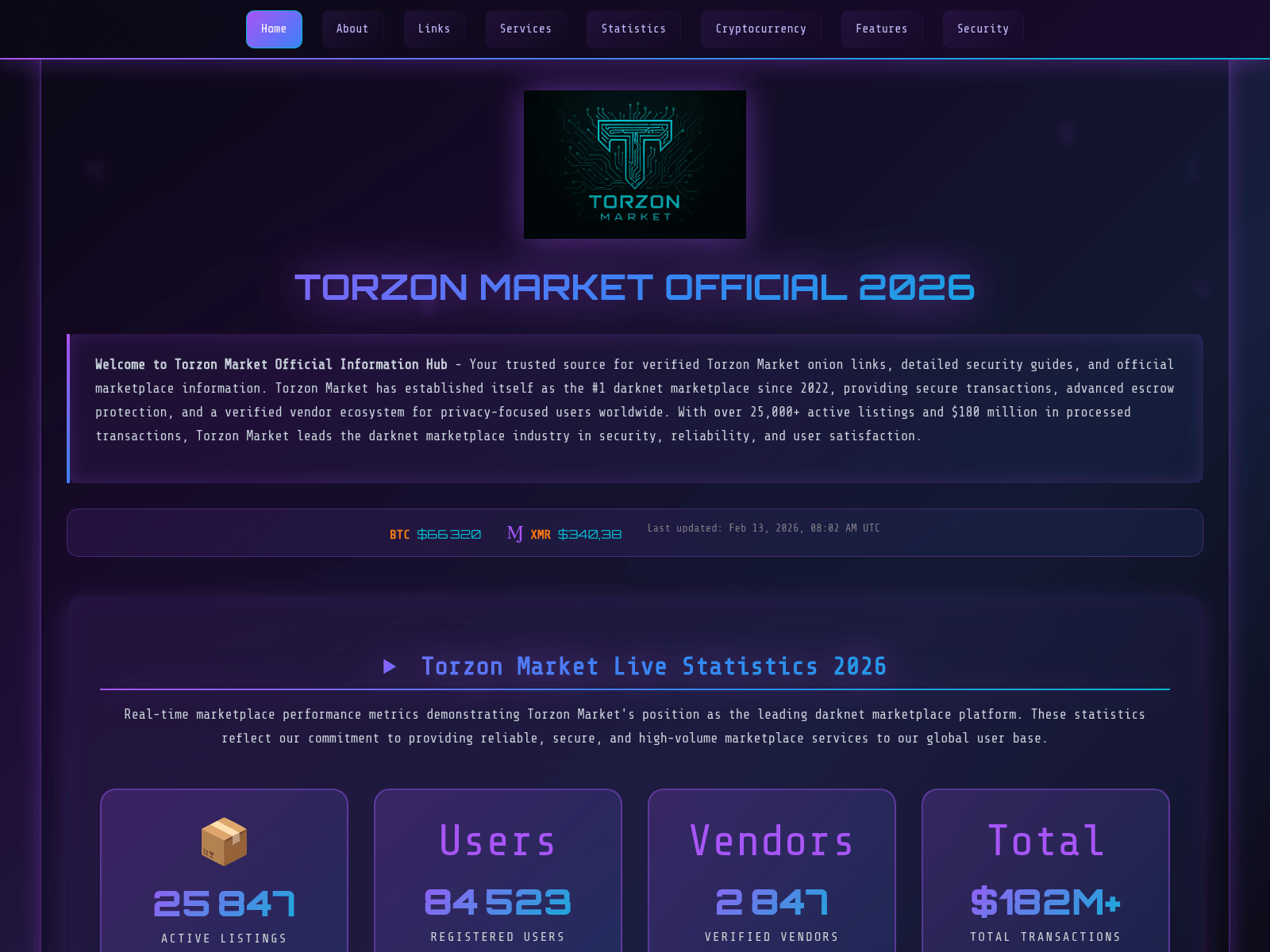 Screenshot of torzon-official.site