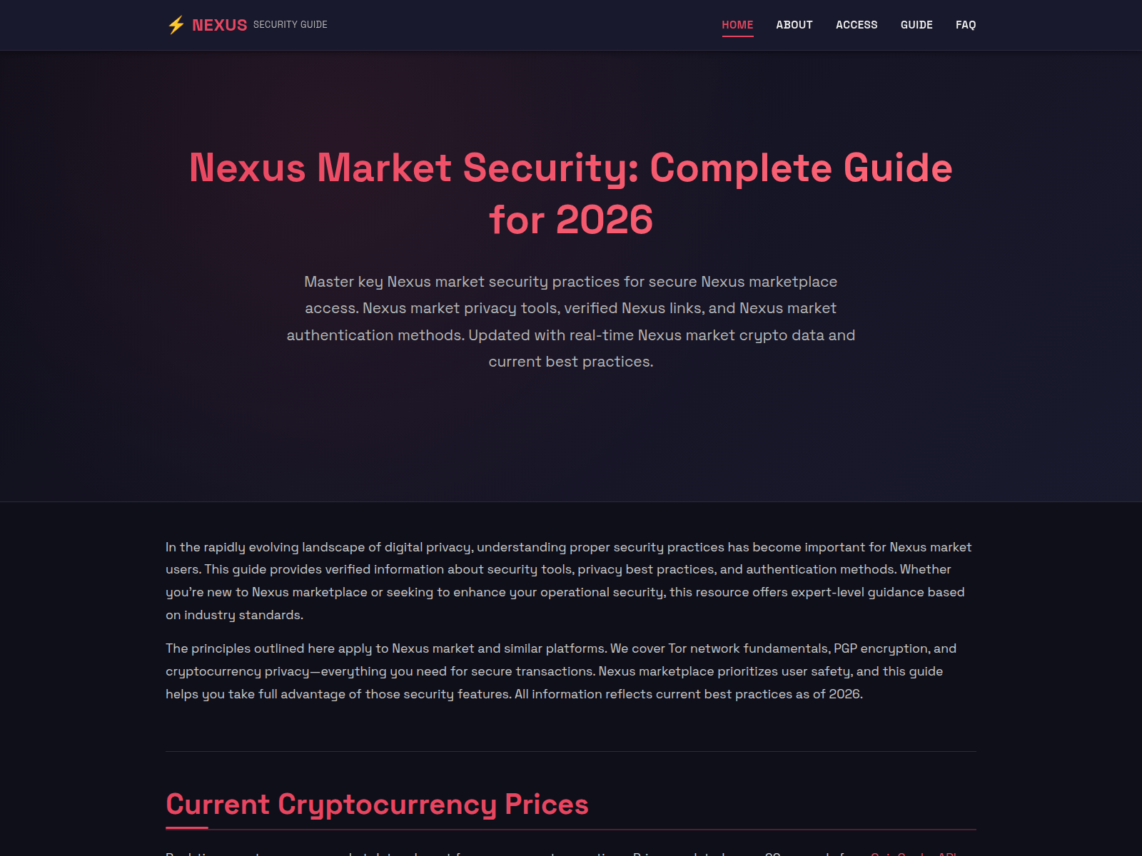 Screenshot of nexus-darknet.store