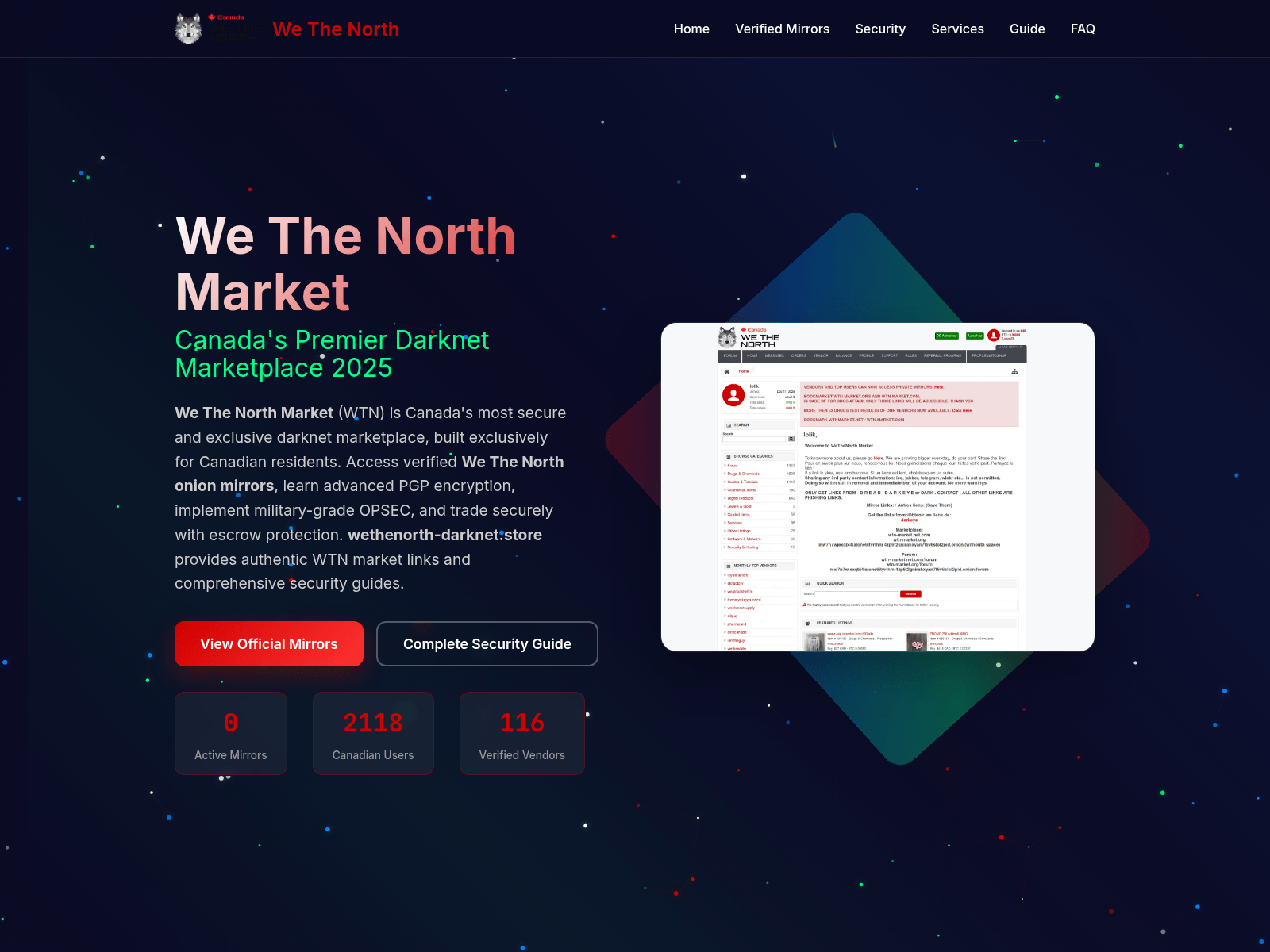 Screenshot of wethenorth-darknet.store