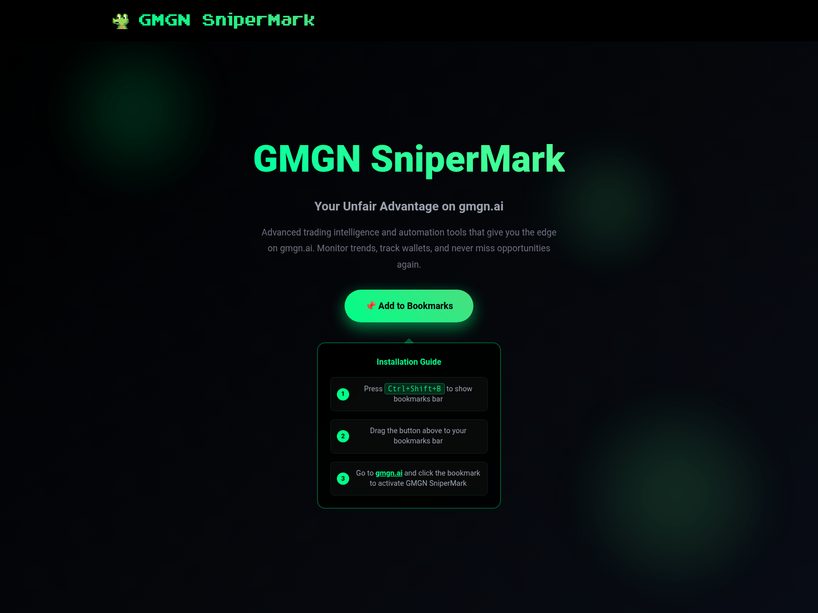 Screenshot of gmgnsnipertools.world