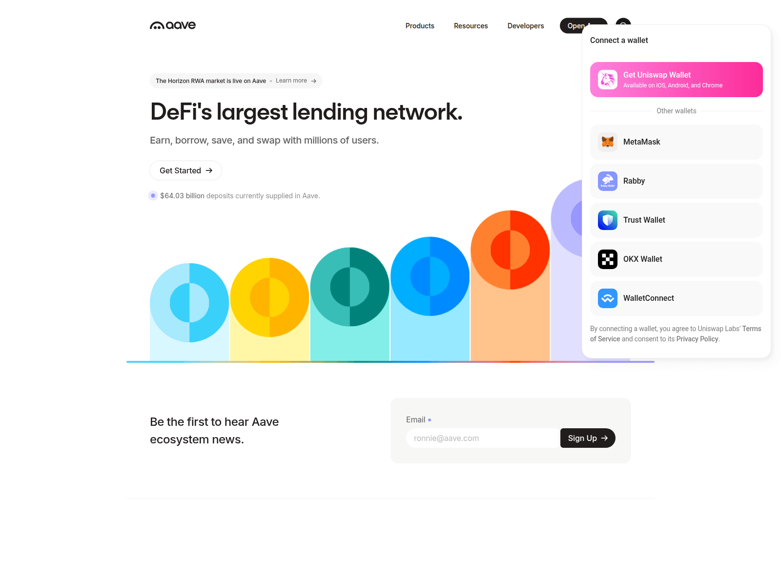 Screenshot of aaveu.xyz