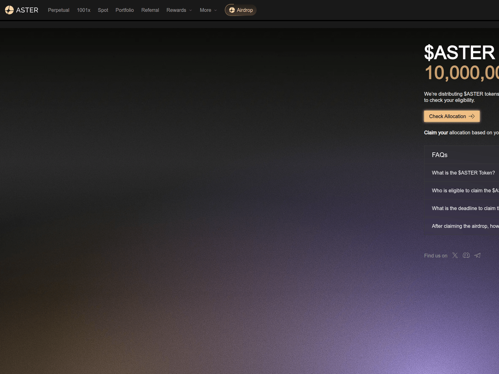Screenshot of asterdrops.xyz