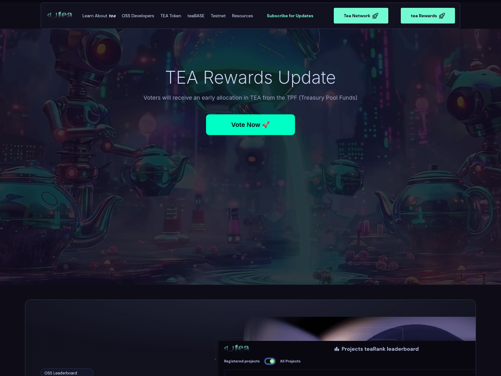 Screenshot of allocation-tea.xyz