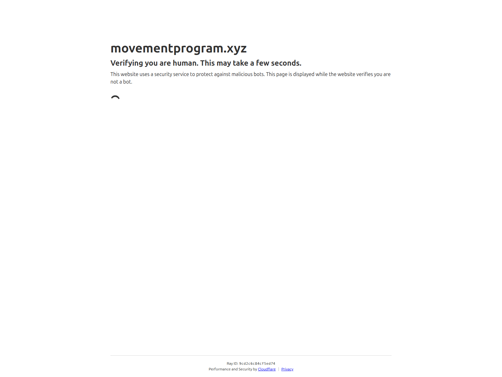 Screenshot of movementprogram.xyz