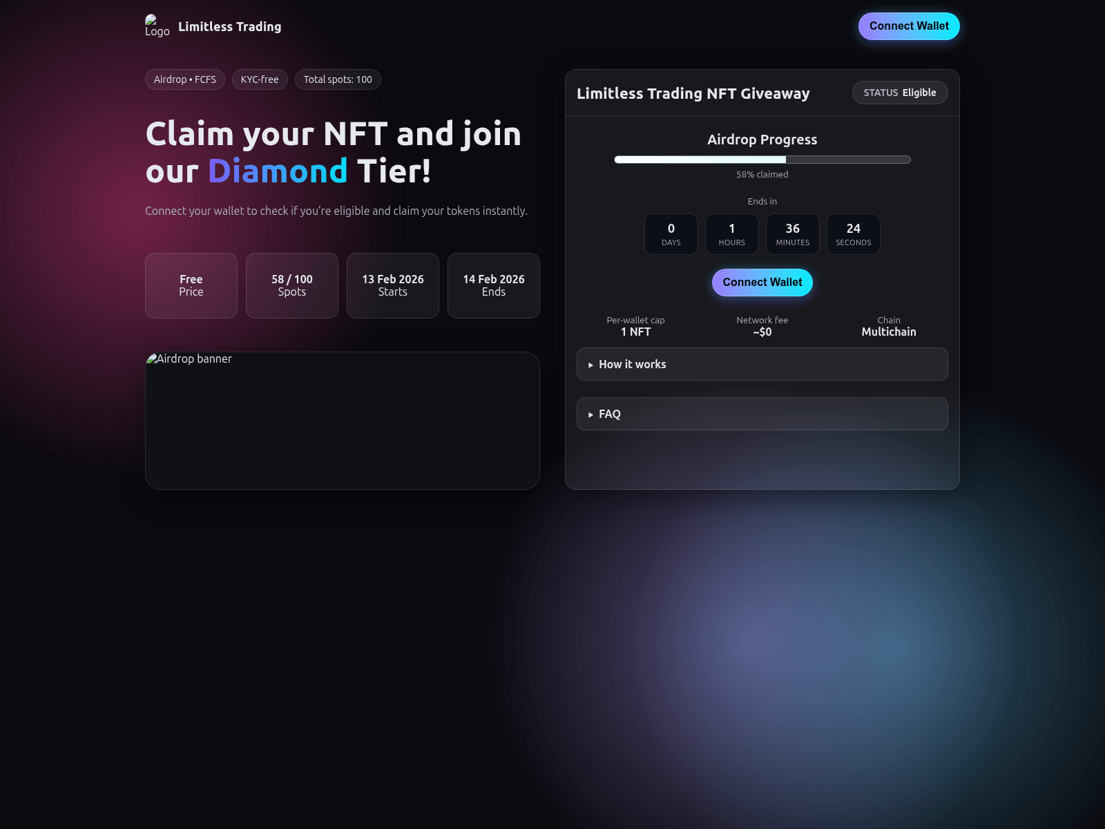 Screenshot of limitlesstradingacademy.xyz
