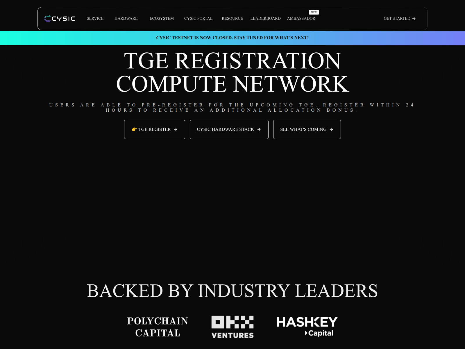 Screenshot of tge-cysic.xyz
