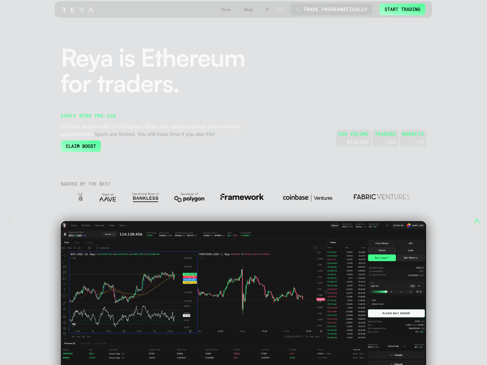 Screenshot of reya-ico.xyz