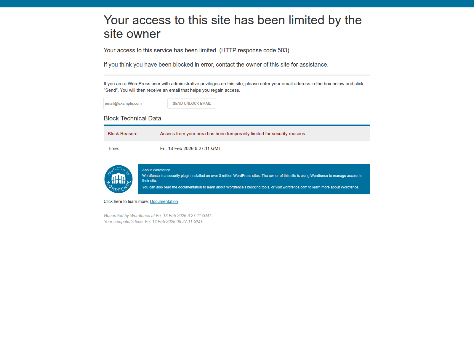 Screenshot of control-accesosweb.com