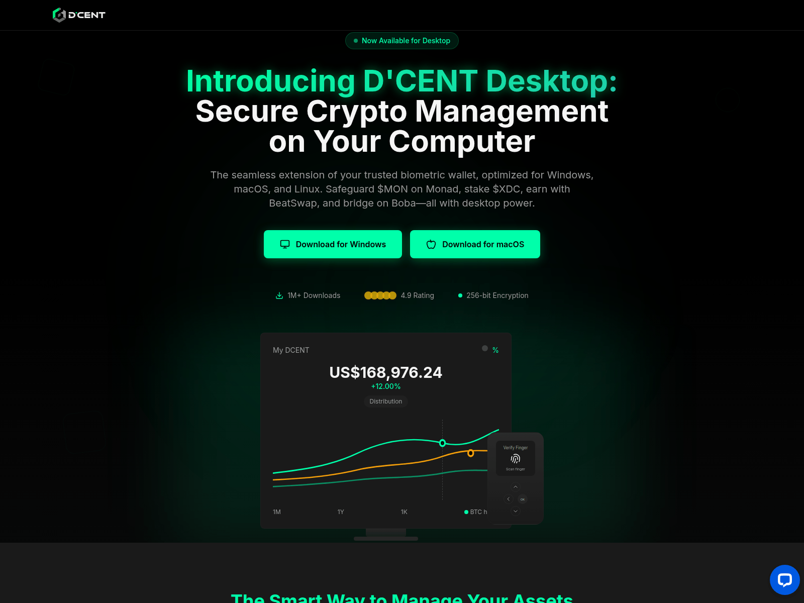 Screenshot of dcentpcwallet.com