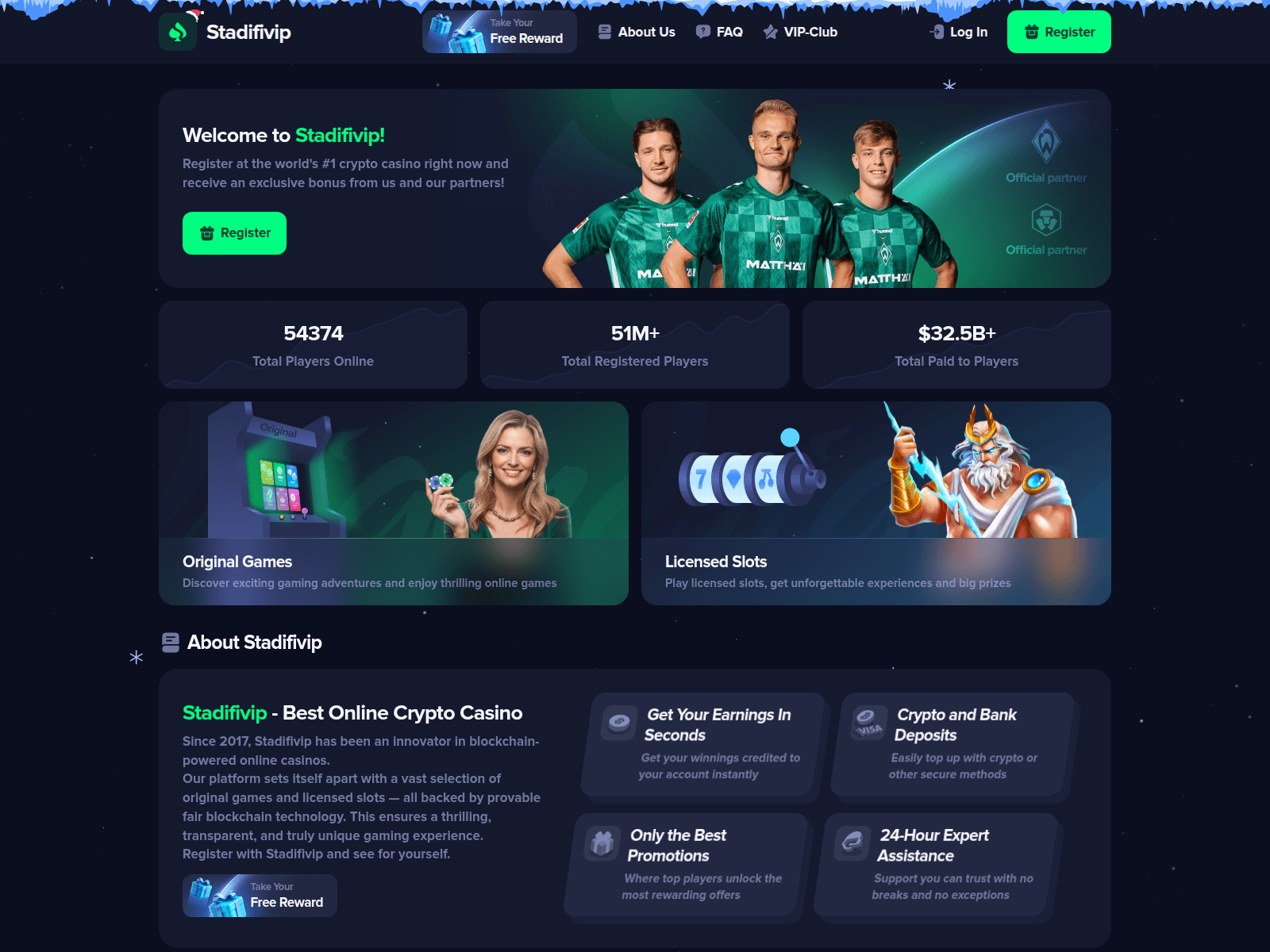 Screenshot of stadifivip.com