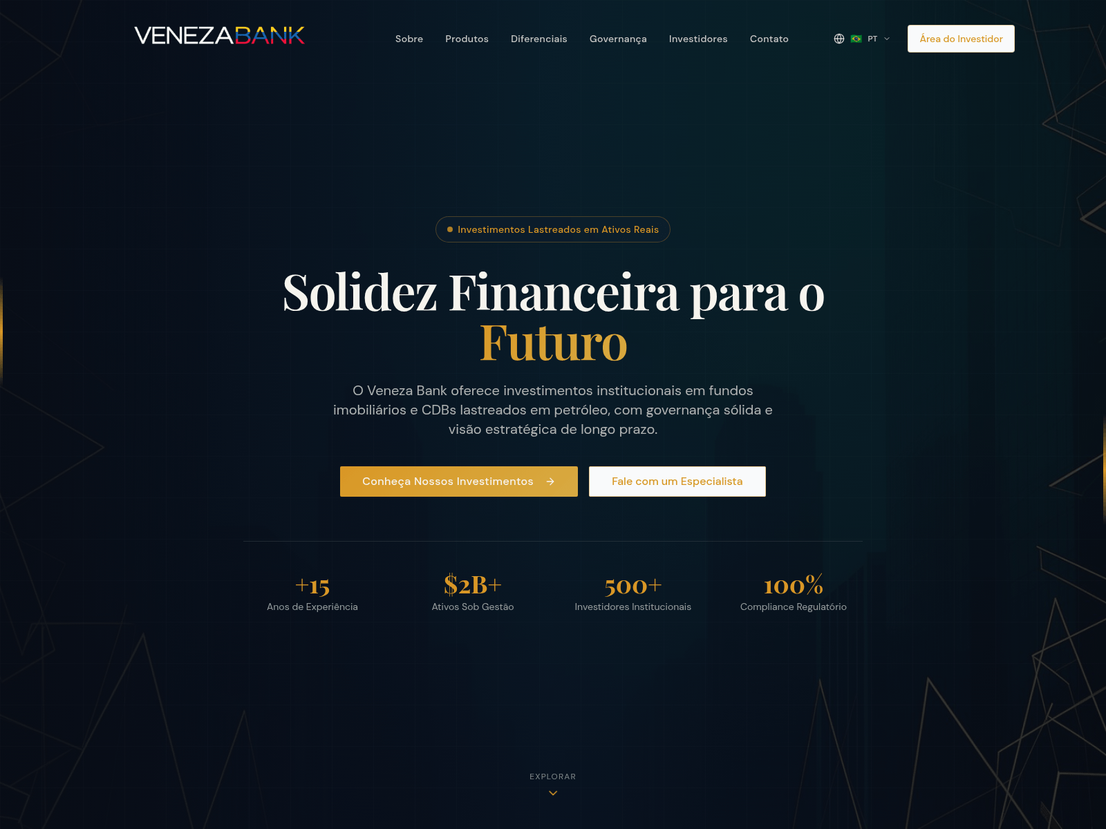 Screenshot of venezabank.com