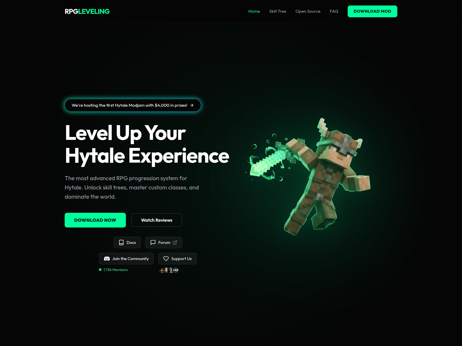 Screenshot of rpgleveling.com