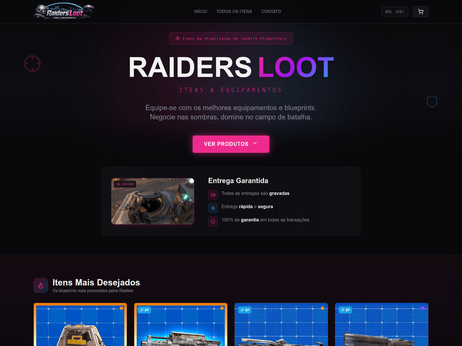 Screenshot of raidersloot.com