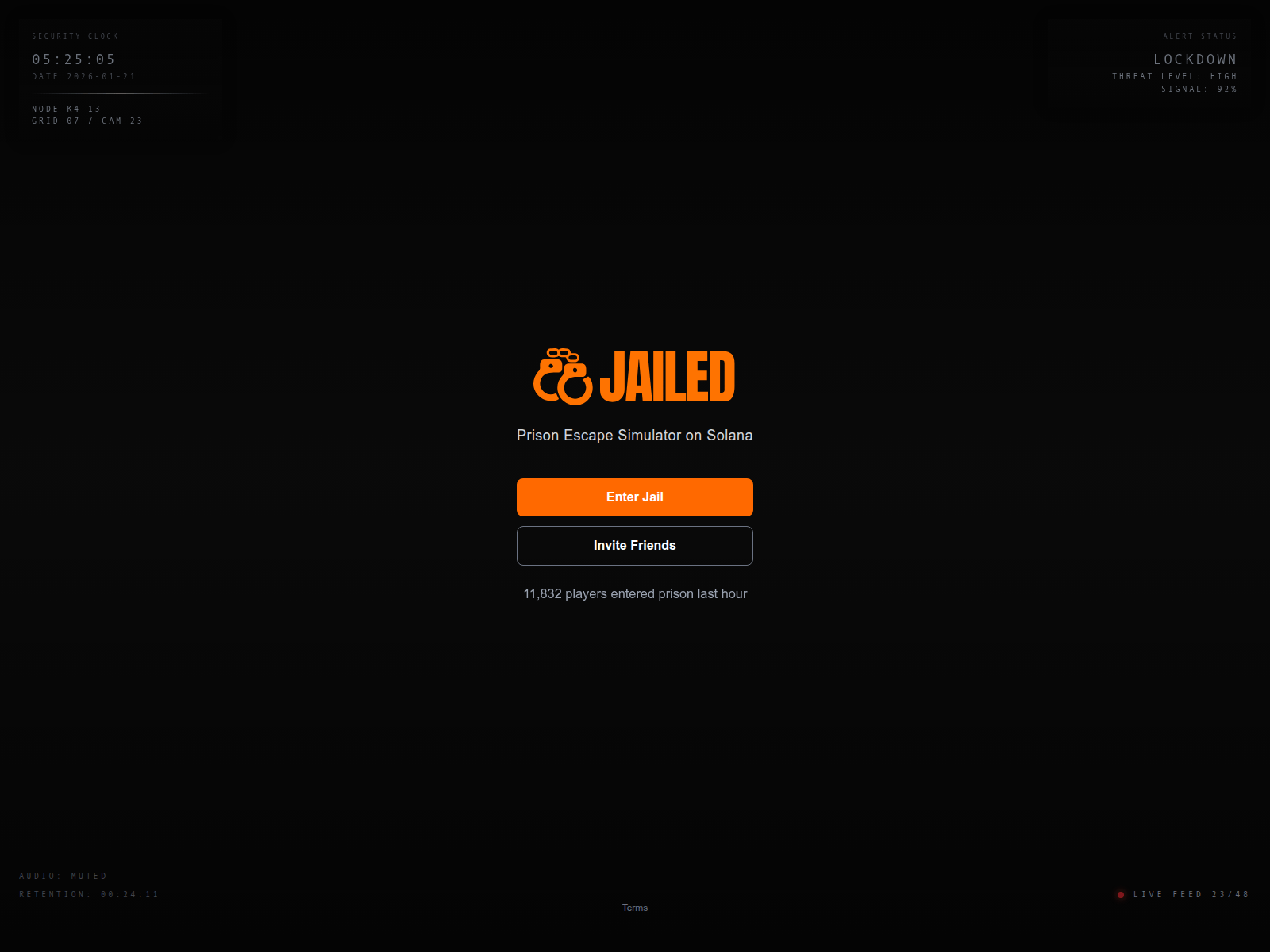 Screenshot of jaileddotfun.com
