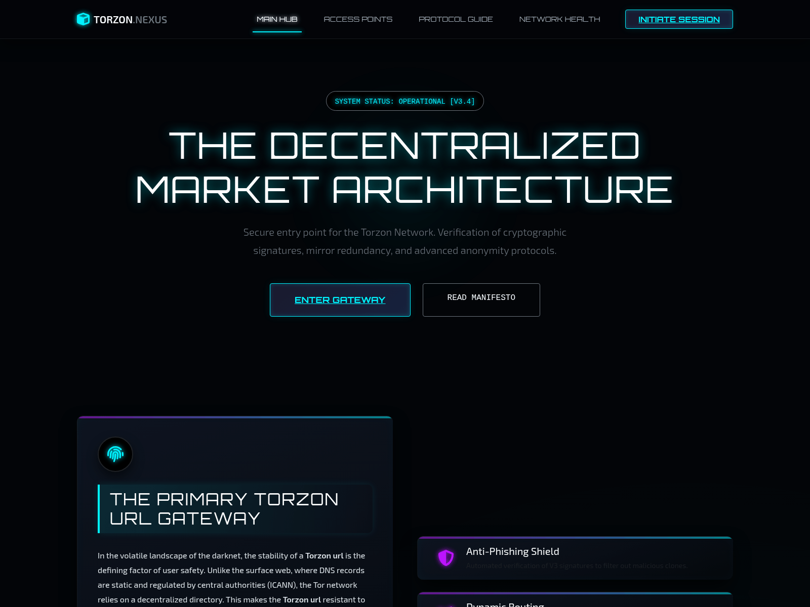 Screenshot of torzonmarketone.com