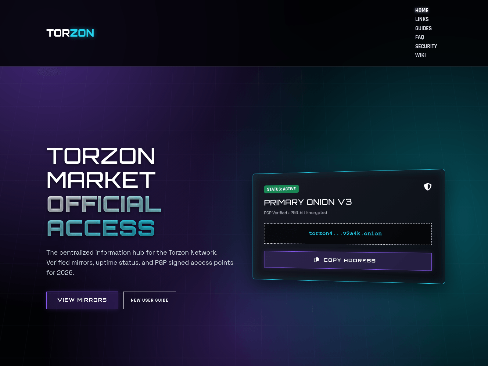 Screenshot of torzonmarketlogin.com