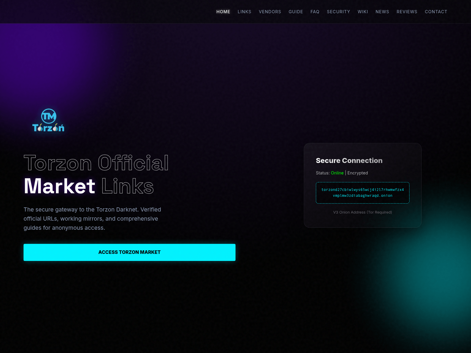 Screenshot of torzononions.com