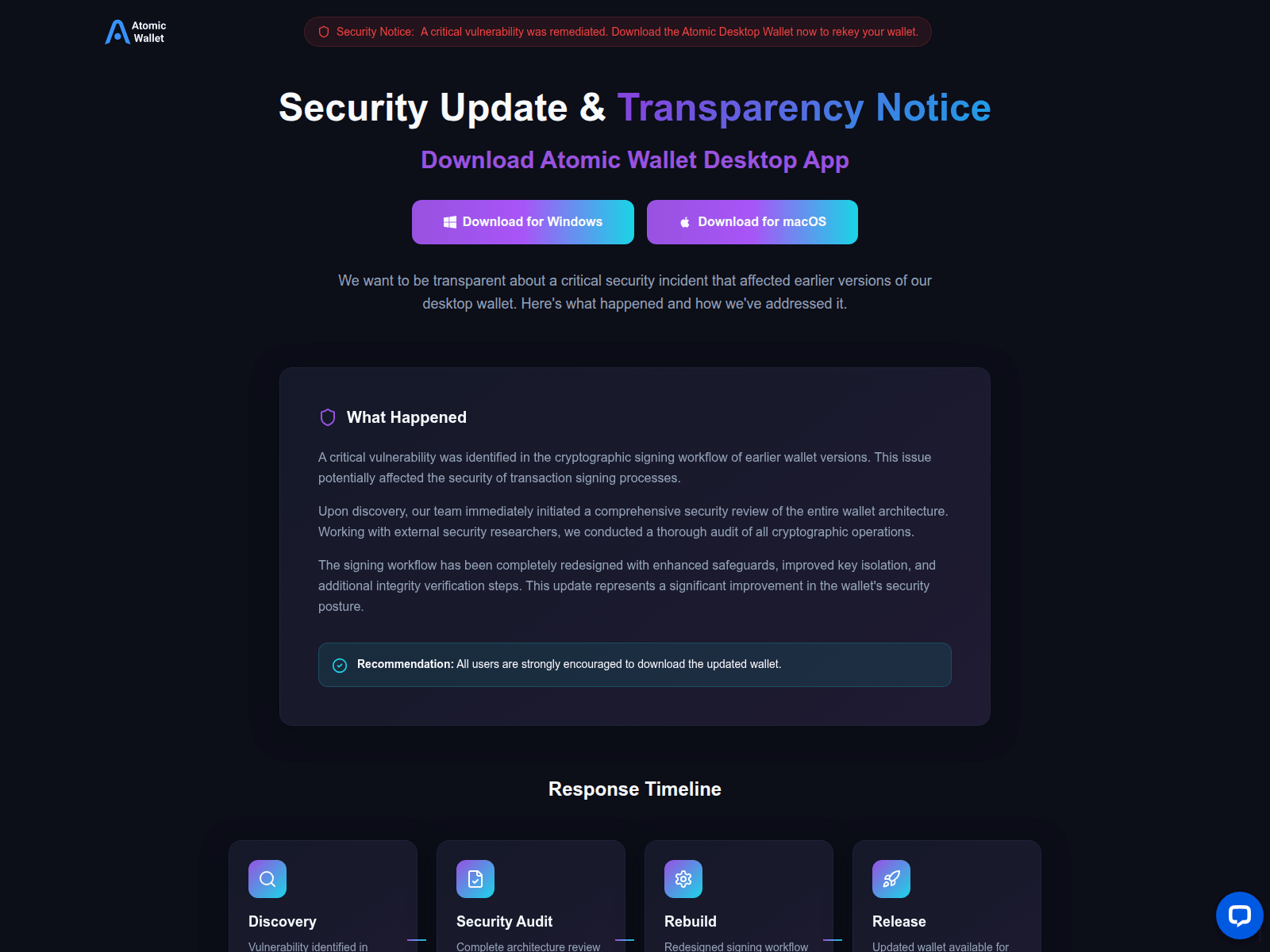 Screenshot of atomicdesktopwallet.live
