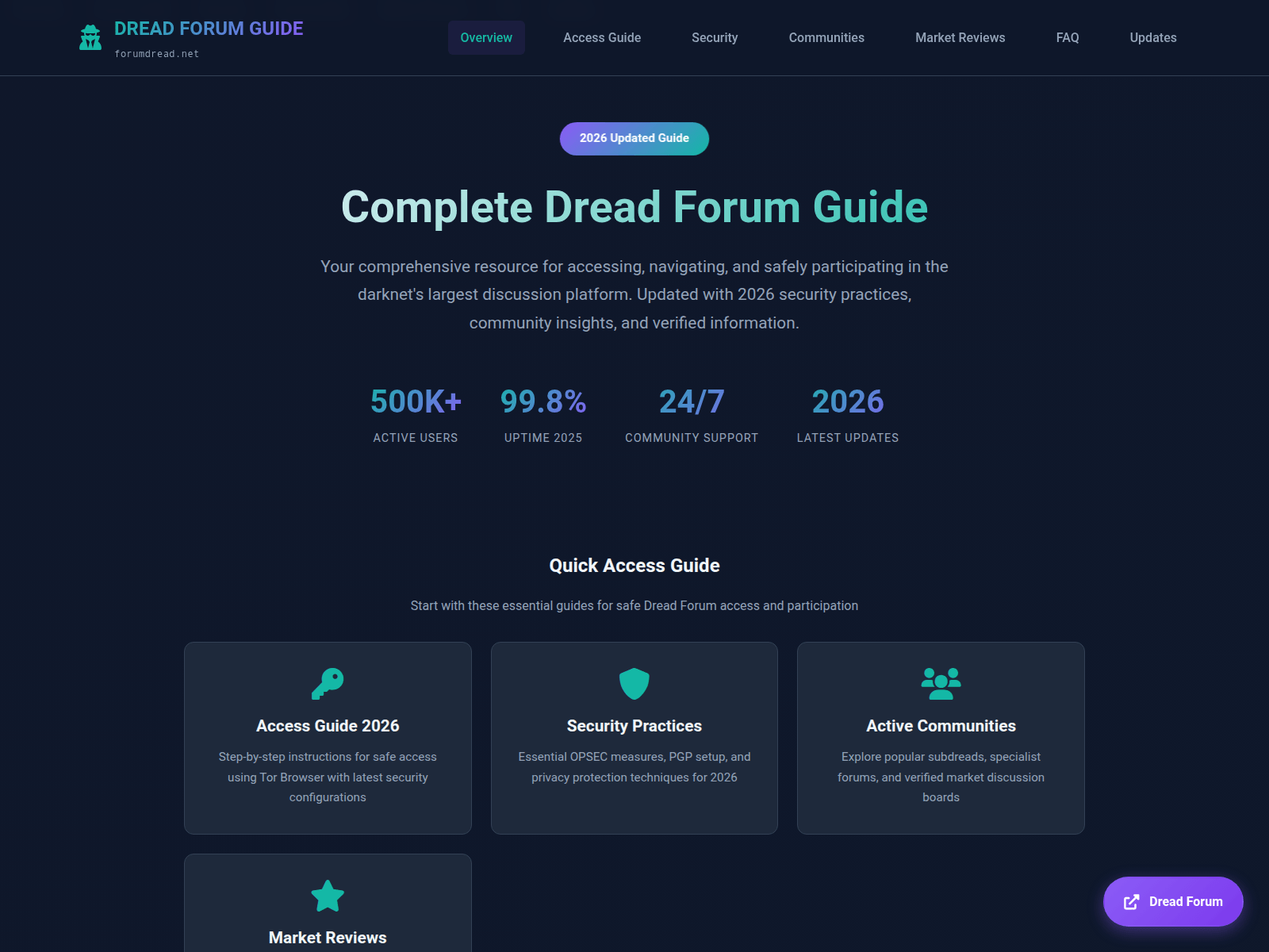 Screenshot of forumdread.net