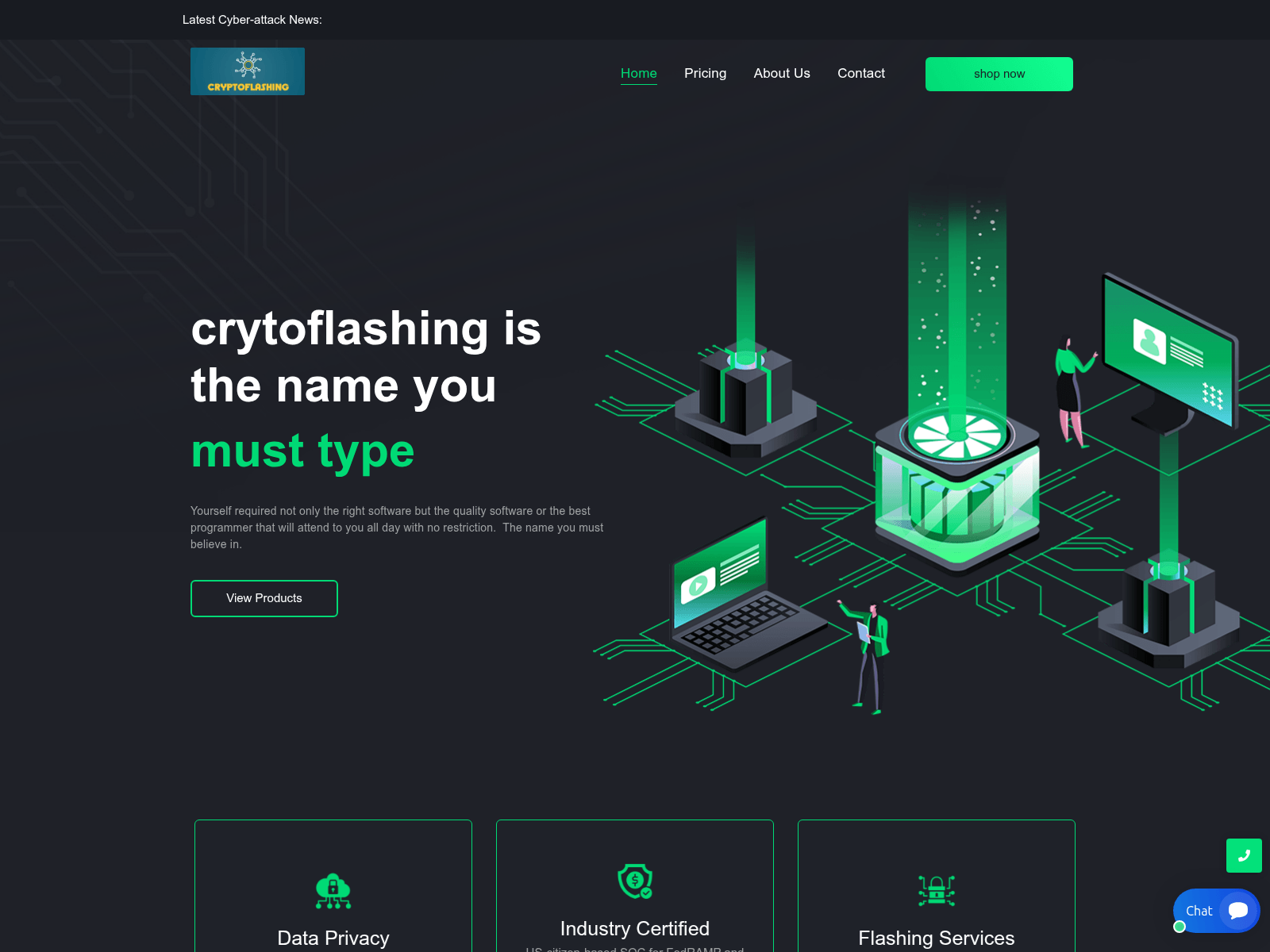 Screenshot of cryptoflashing.org