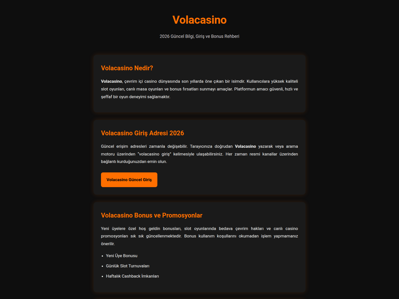 Screenshot of volacasino.xyz