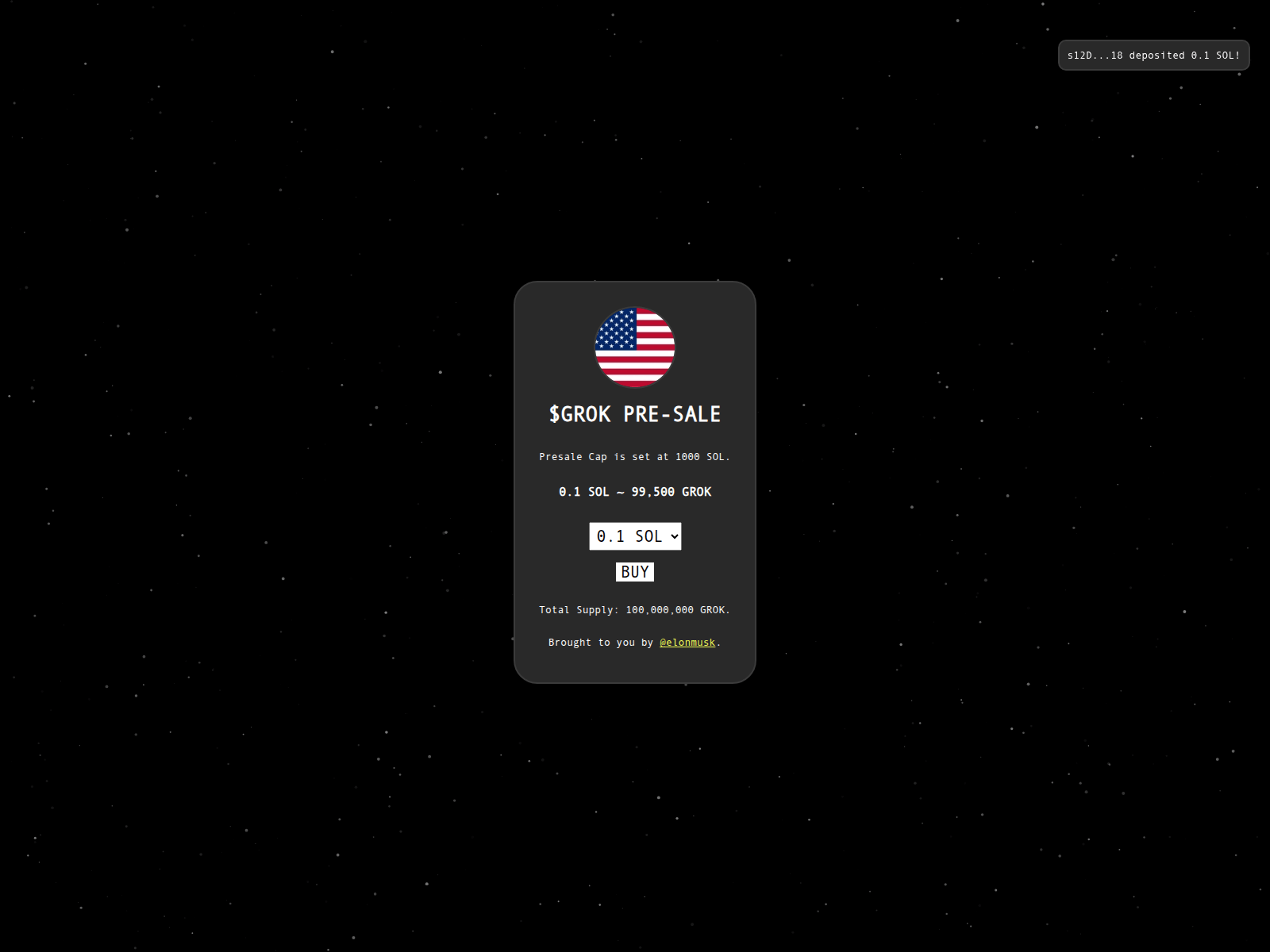 Screenshot of groked-allocation.xyz