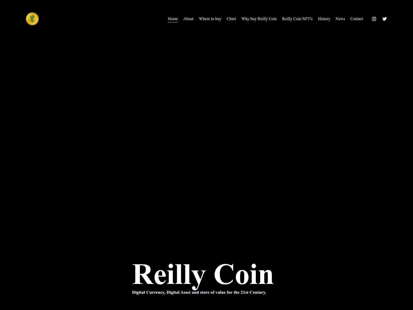 Screenshot of reilly-coin.xyz