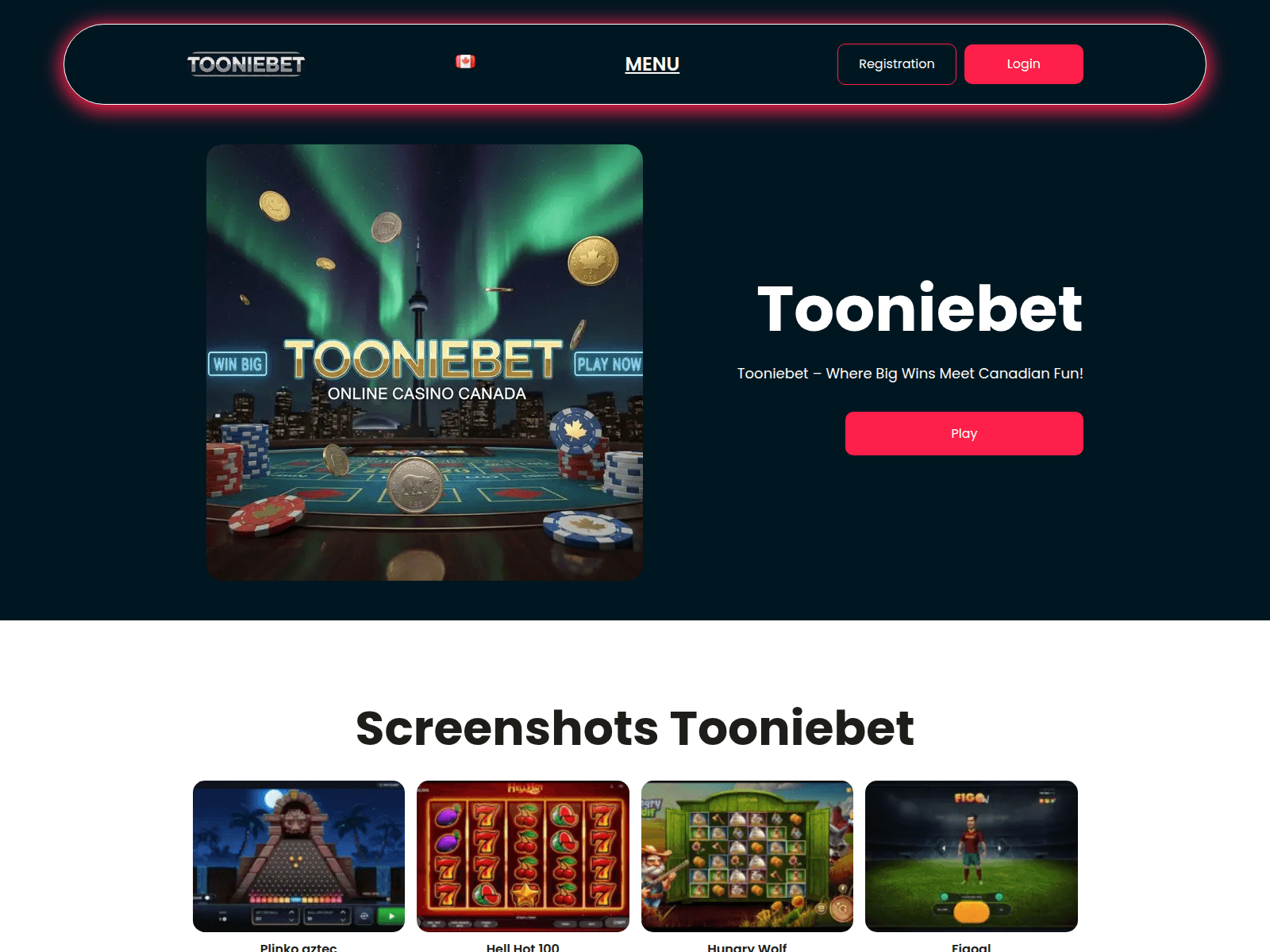 Screenshot of tooniebet.xyz
