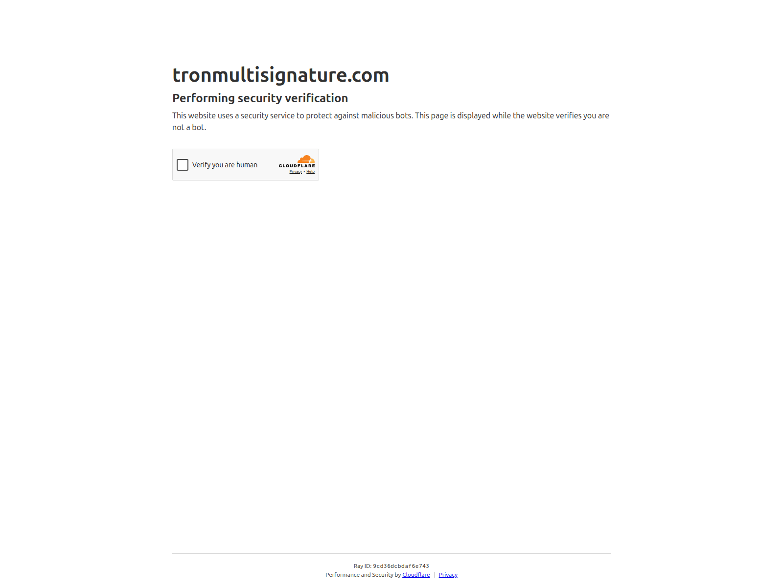 Screenshot of tronmultisignature.com