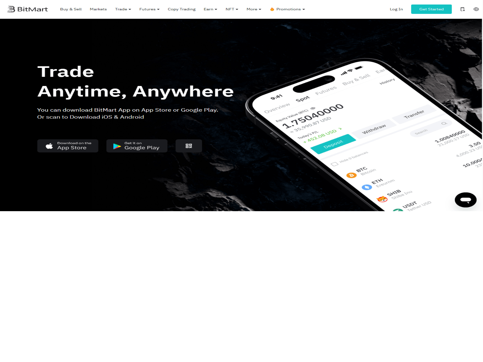 Screenshot of bitmartxloginj.webflow.io
