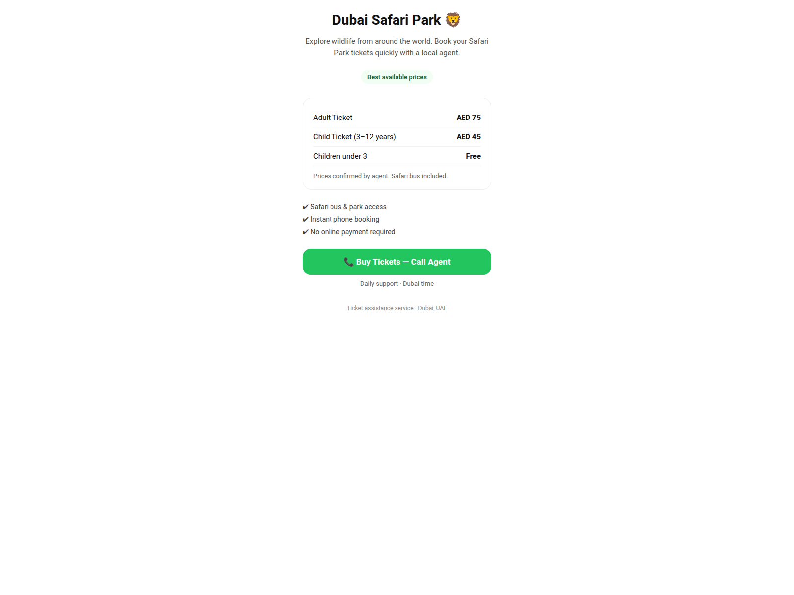 Screenshot of safaripark.click
