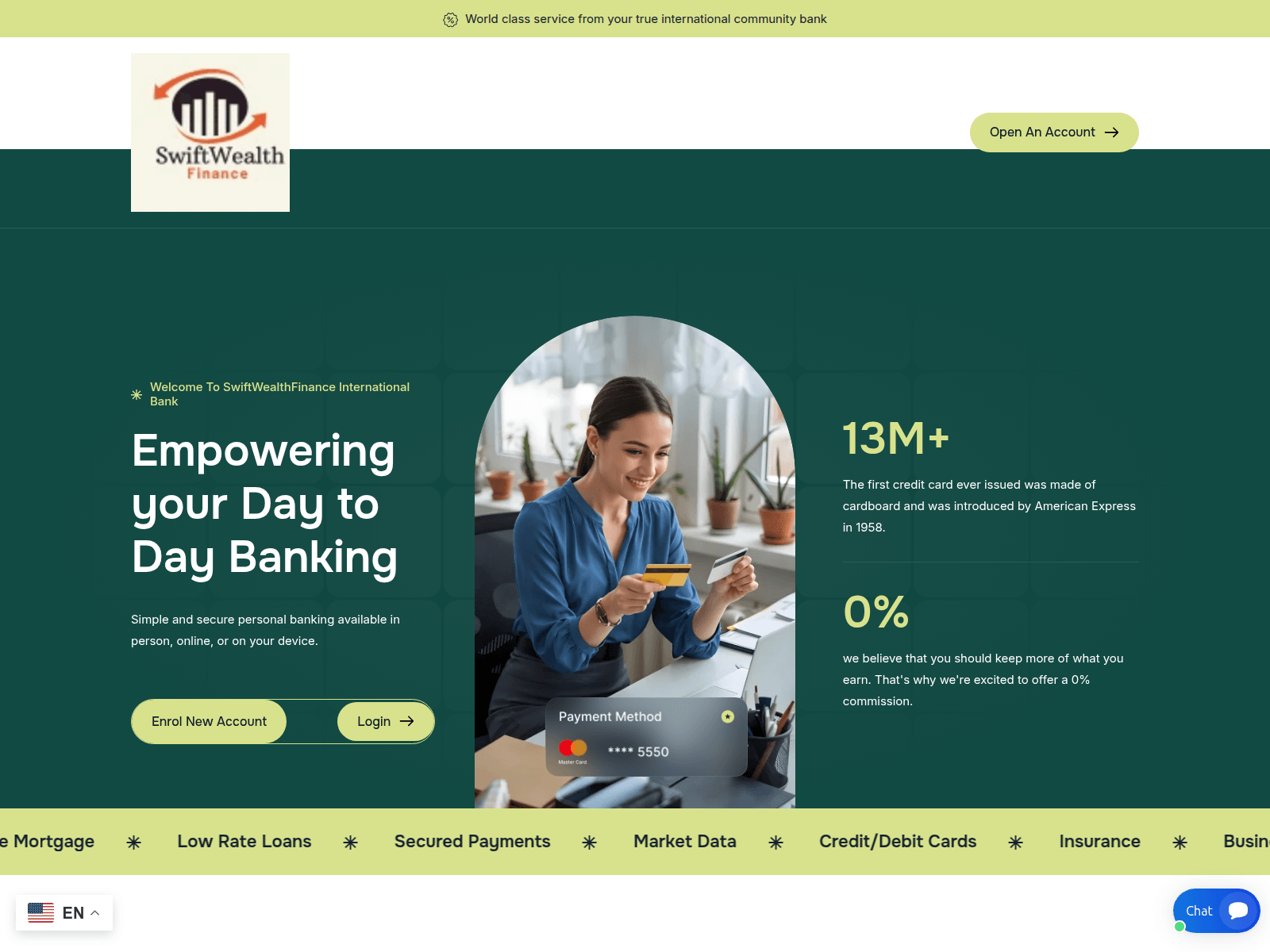 Screenshot of swiftwealthsfinance.com