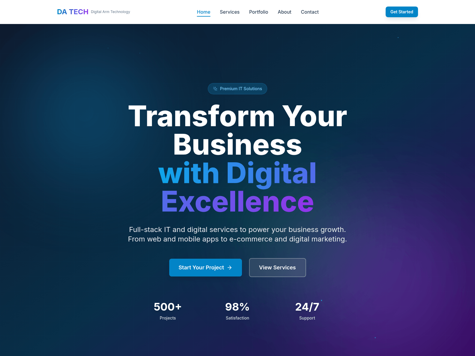 Screenshot of digiarmtech.com