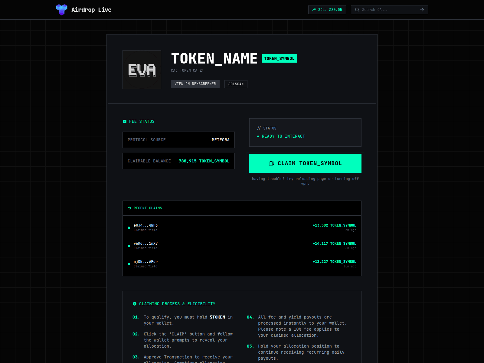 Screenshot of easy-bag.fun