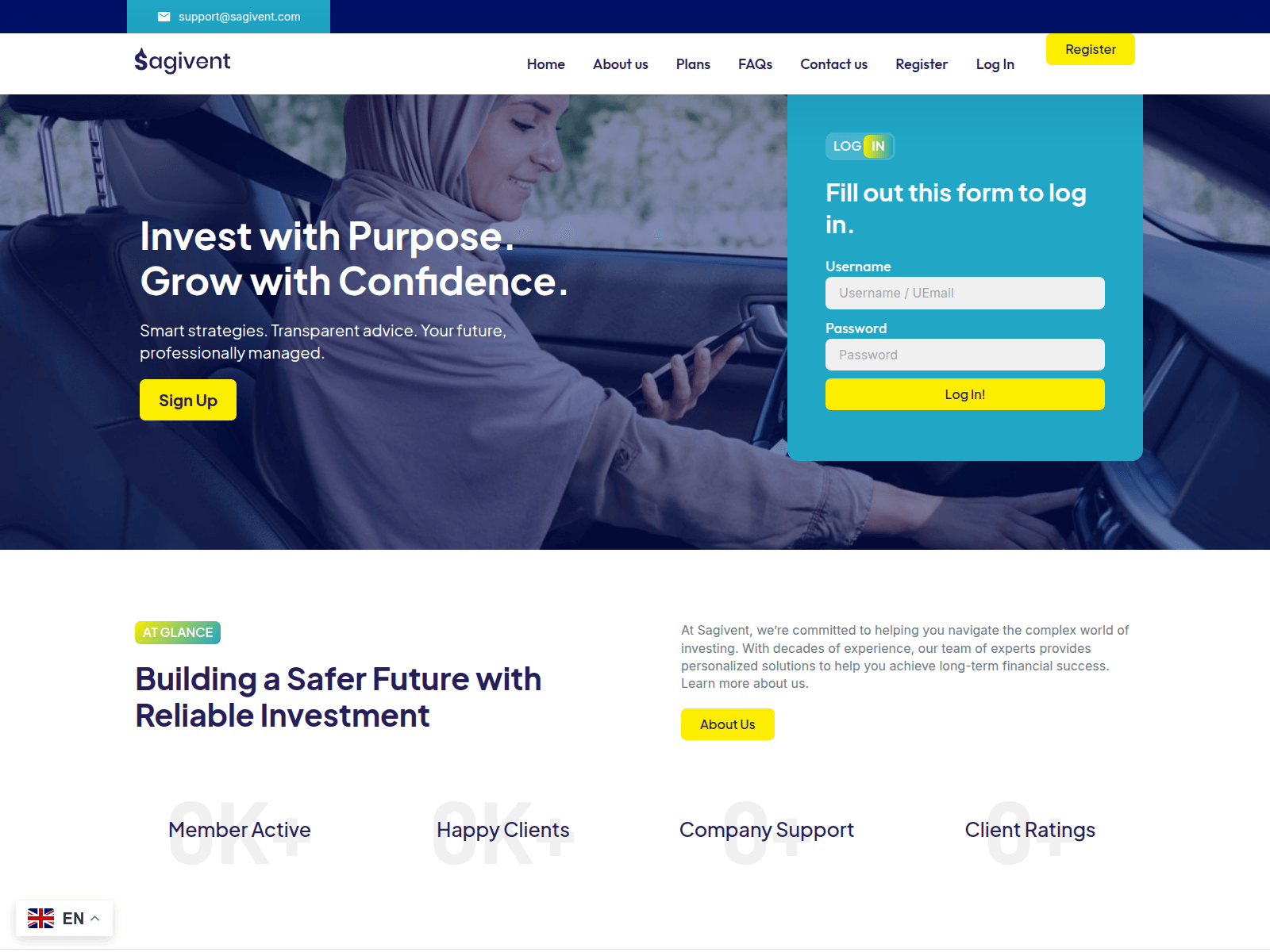 Screenshot of sagivent.com