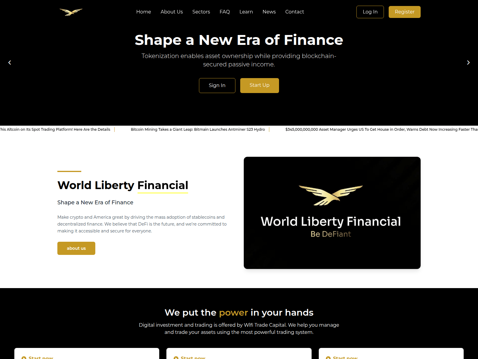 Screenshot of wlfitradeholdings.com