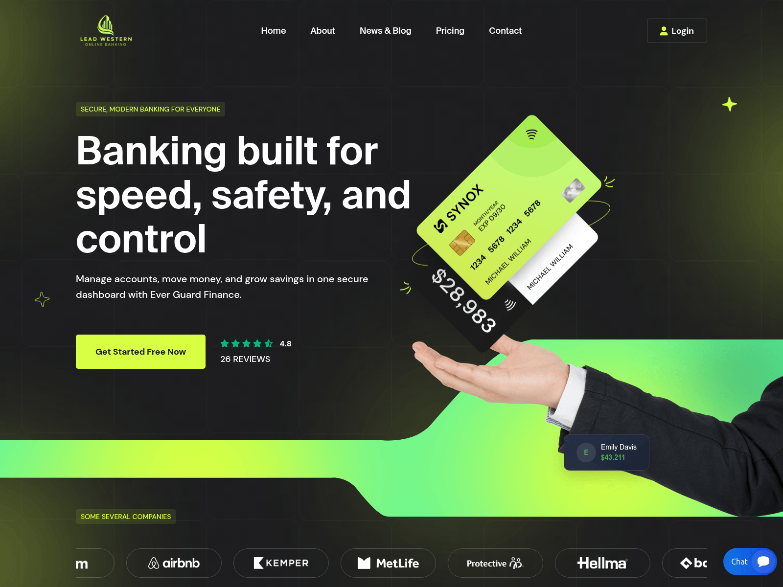 Screenshot of leadwesternbnk.com
