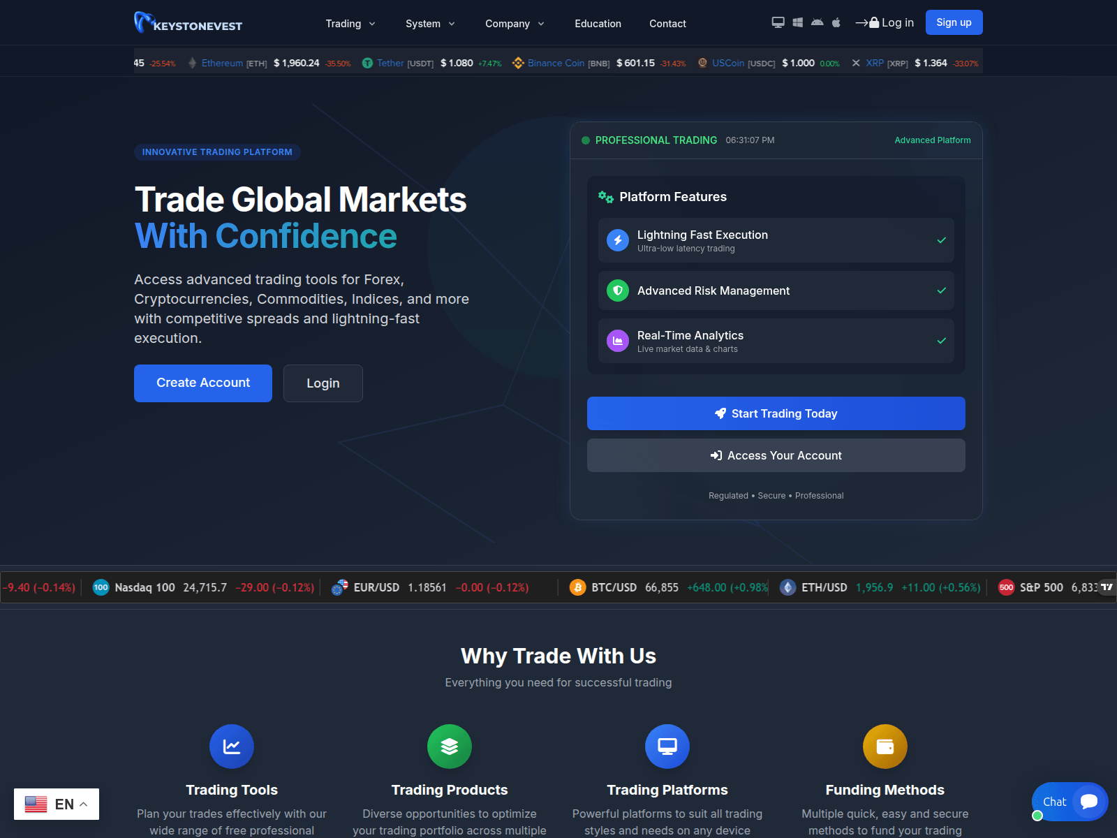 Screenshot of keystonevest.com