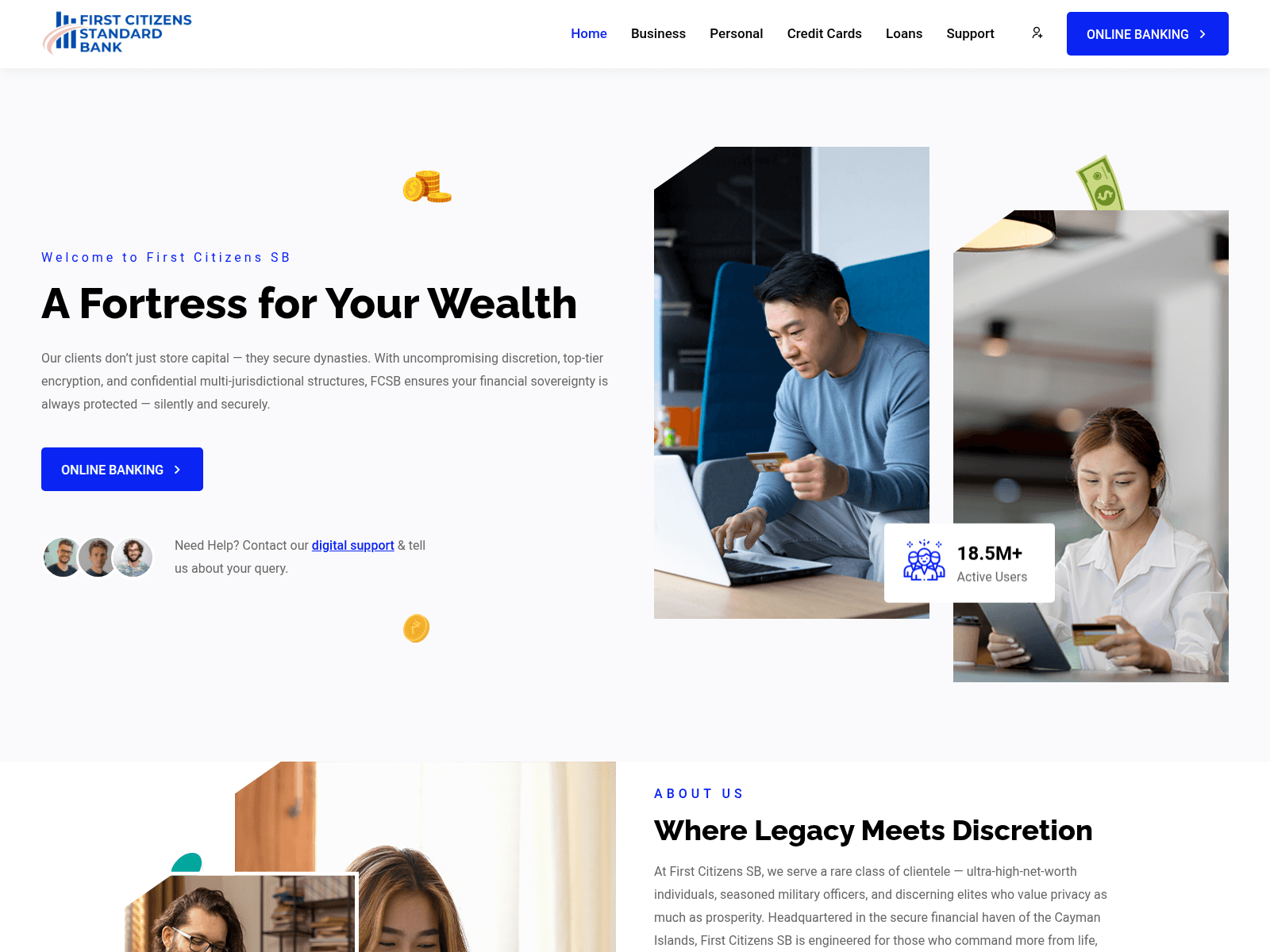 Screenshot of firstcitizenssb.com