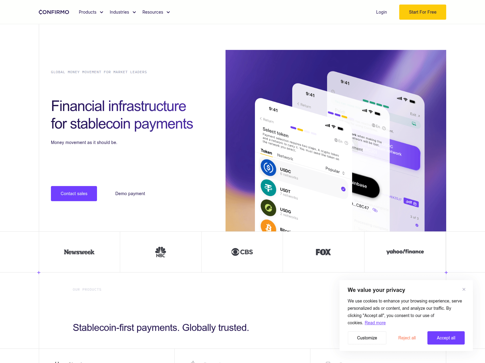 Screenshot of useconfirmousa.com