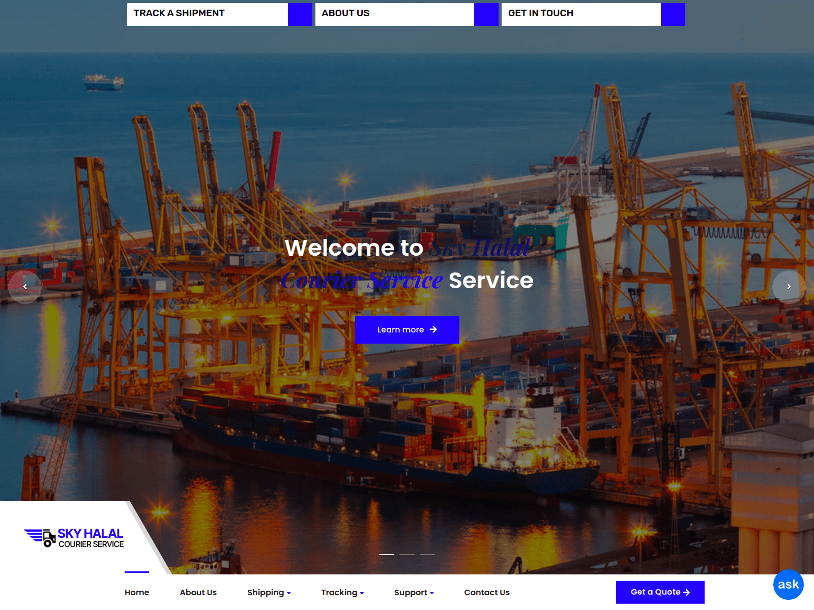 Screenshot of skyhalalltd.com