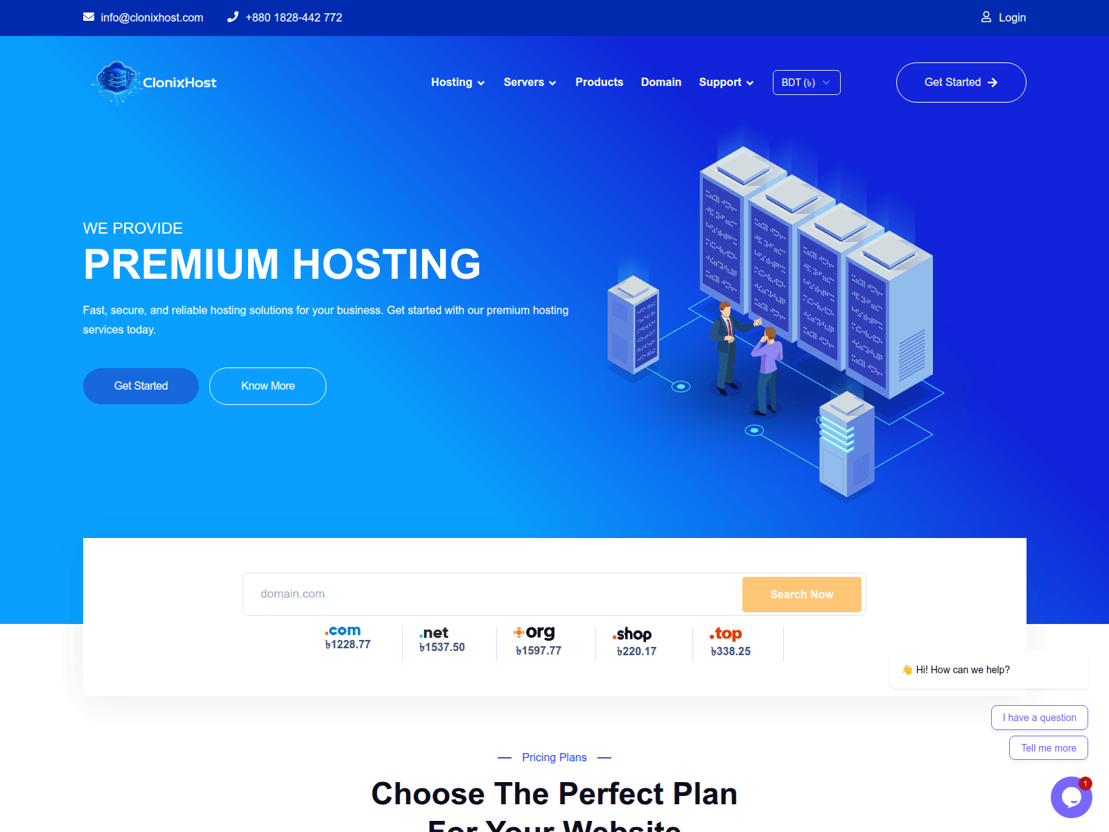 Screenshot of clonixhost.com