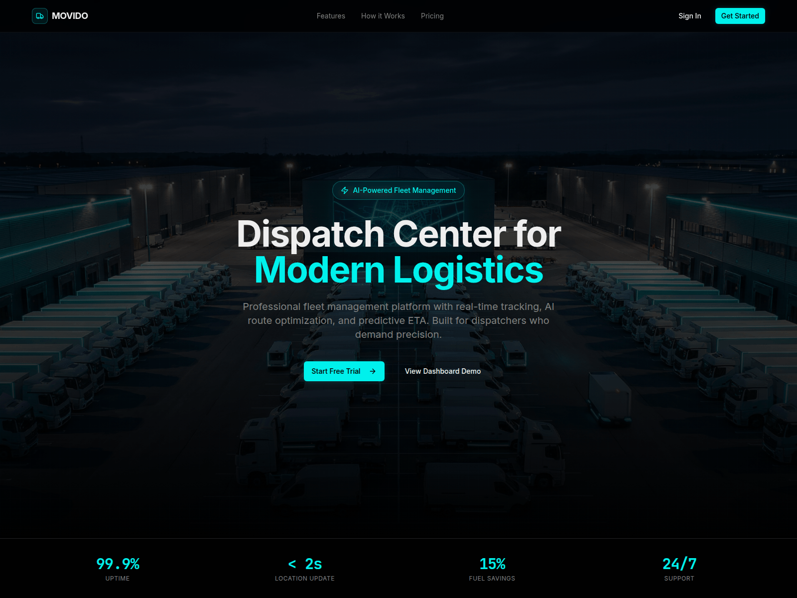 Screenshot of movidologistics.com