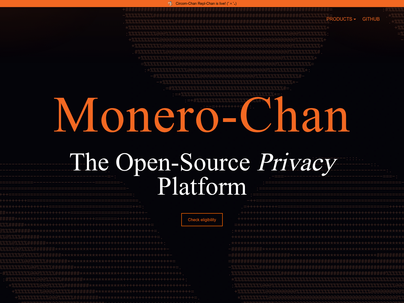 Screenshot of monero-chan.net