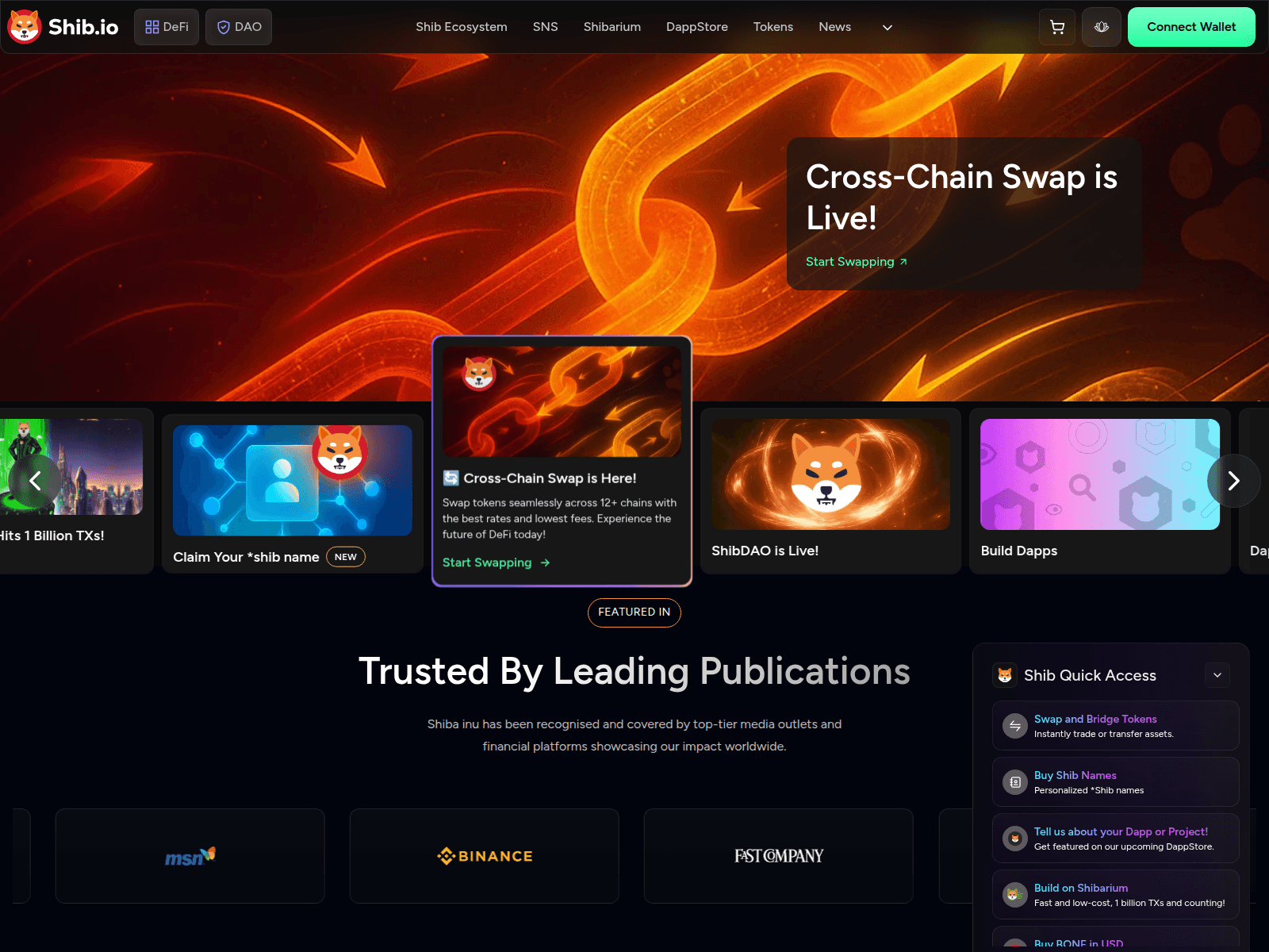 Screenshot of shibaportal.org