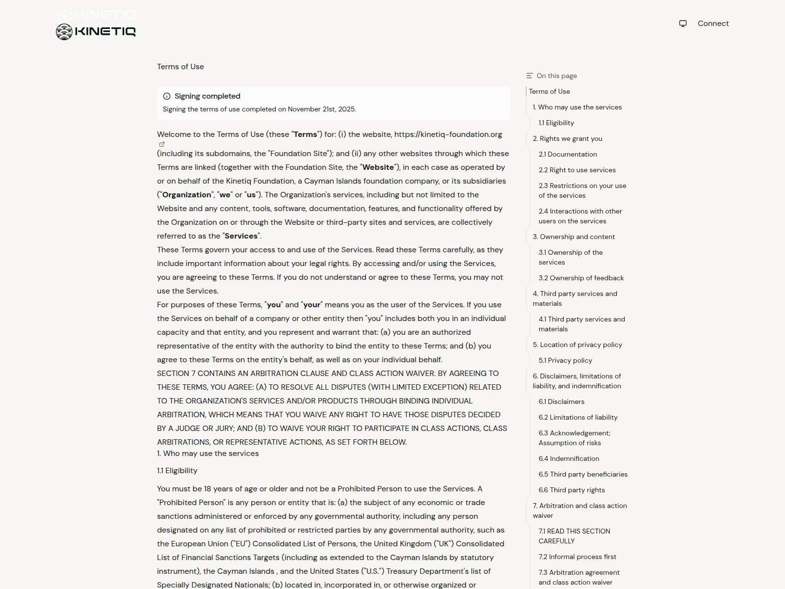 Screenshot of kinetqi-foundation.org